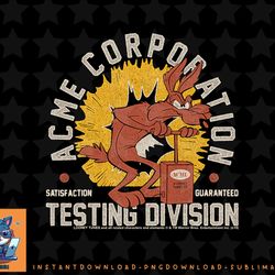 looney tunes wile e. coyote acme corporation testing png, sublimation, digital download