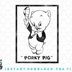 looney tunes porky pig classic poster png, sublimation, digital download