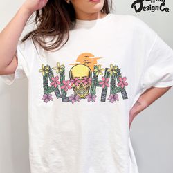 comfort colors t-shirt, beach t-shirt, aloha, distressed t-shirt, oversized t-shirt, vintage tee, beach, good vibes,