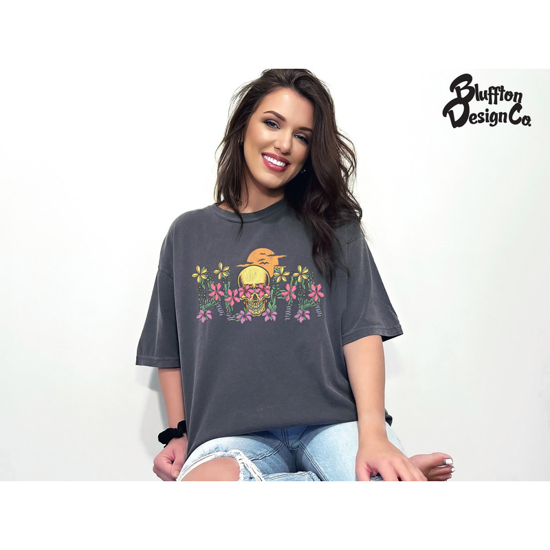 Comfort Colors T-Shirt, Beach T-Shirt, Aloha, Distressed T-Shirt, OverSized T-Shirt, Vintage Tee, Beach, Good Vibes, Skull, Oversized, Vibes - 6.jpg