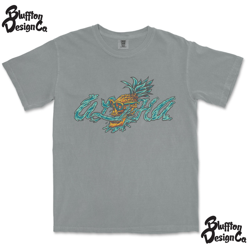 Comfort Colors T-Shirt, Beach T-Shirt, Aloha, Distressed T-Shirt, OverSized T-Shirt, Vintage Tee, Beach,Vibes, Skull, Oversized, Pineapple - 4.jpg