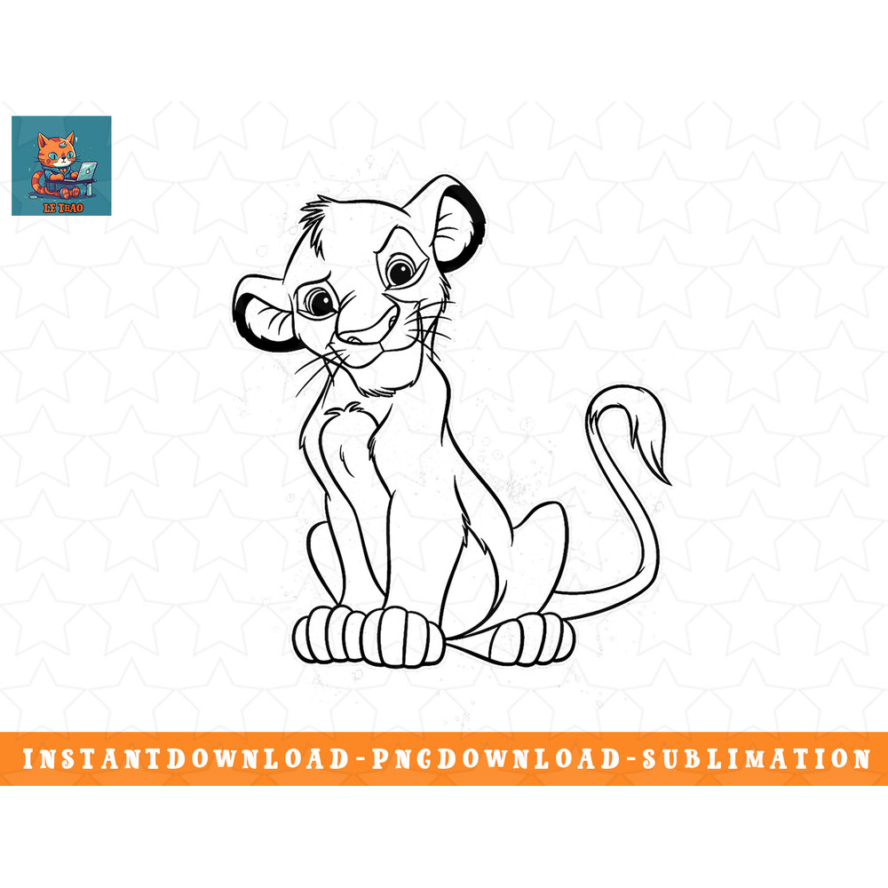 Disney The Lion King Simba Smirk Paint Splatter png, sublimation, digital download.jpg