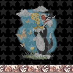 looney tunes sylvester and tweety bird butterfly portrait png, sublimation, digital download