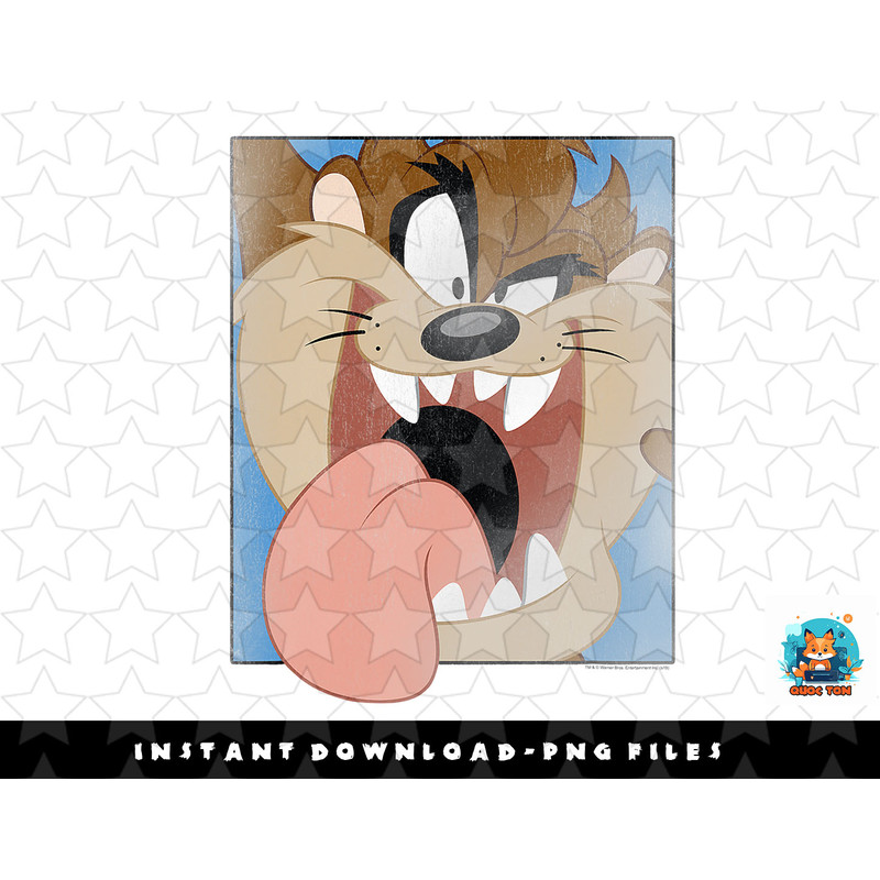 Looney Tunes Taz Closeup png, sublimation, digital download.jpg