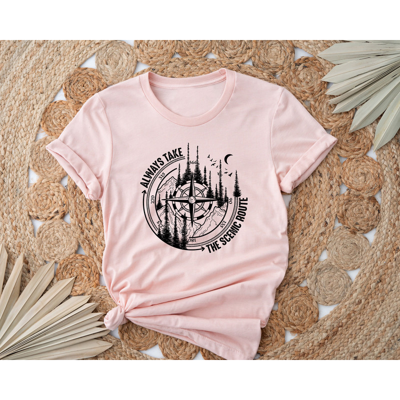 Always Take The Scenic Route Camping Travel Adventure Shirt, Vacation Shirt, Road Trip Shirt, Cruise Squad Shirt, Gift for Traveler, Sweater - 3.jpg