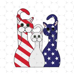 three cats independence day svg, independence svg, independence cat svg, july 4th cat svg, cat svg, cat flag svg