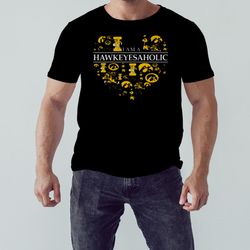 i am a hawkeyes saholic heart 2023 shirt, unisex clothing, shirt for men women, graphic design, unisex shirt