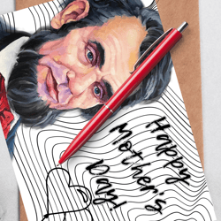 happy mother's day! a digital greeting card with the leader abraham lincoln.