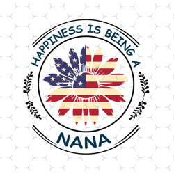 happiness is being a nana svg, independence svg, independent nana, independent grandma, nana svg, nana saying svg