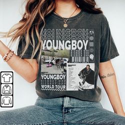 youngboy never broke again rap shirt, y2k 90s hiphop merch vintage tour 2023 tickets album richest opp graphic tee l2505