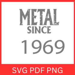 Metal Since 1969 Svg