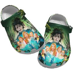 edward scissorhands clog shoes unisex, movie sandals, movie crocs, edward scissorhands, edward scissorhands crocs