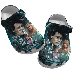 edward scissorhands clog shoes unisex, edward scissorhands crocs, movie sandals, edward scissorhands, movie crocs