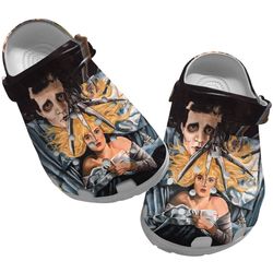 movie sandals, edward scissorhands clog shoes unisex, movie crocs, edward scissorhands, edward scissorhands crocs