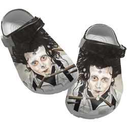 edward scissorhands, edward scissorhands crocs, movie sandals, movie crocs, edward scissorhands clog shoes unisex