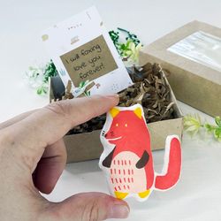 fox pin brooch best friend gift long distance relationship gift thank you gift miss you gift love you gift birthday gift