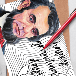 happy grandma's day! a digital greeting card with the leader abraham lincoln.