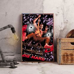 die hard poster, movie poster, film poster, wall art, wall decor, prints, home decor, high octane mayhem unleashed