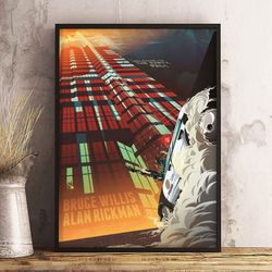 die hard poster, movie poster, film poster, wall art, wall decor, prints, home decor, adrenaline rush rampage poster