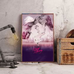 dirty dancing poster, movie poster, film poster, wall art, wall decor, prints, home decor, dancing into romance poster