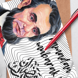 ramadan mubarak. a digital greeting card with the leader abraham lincoln.