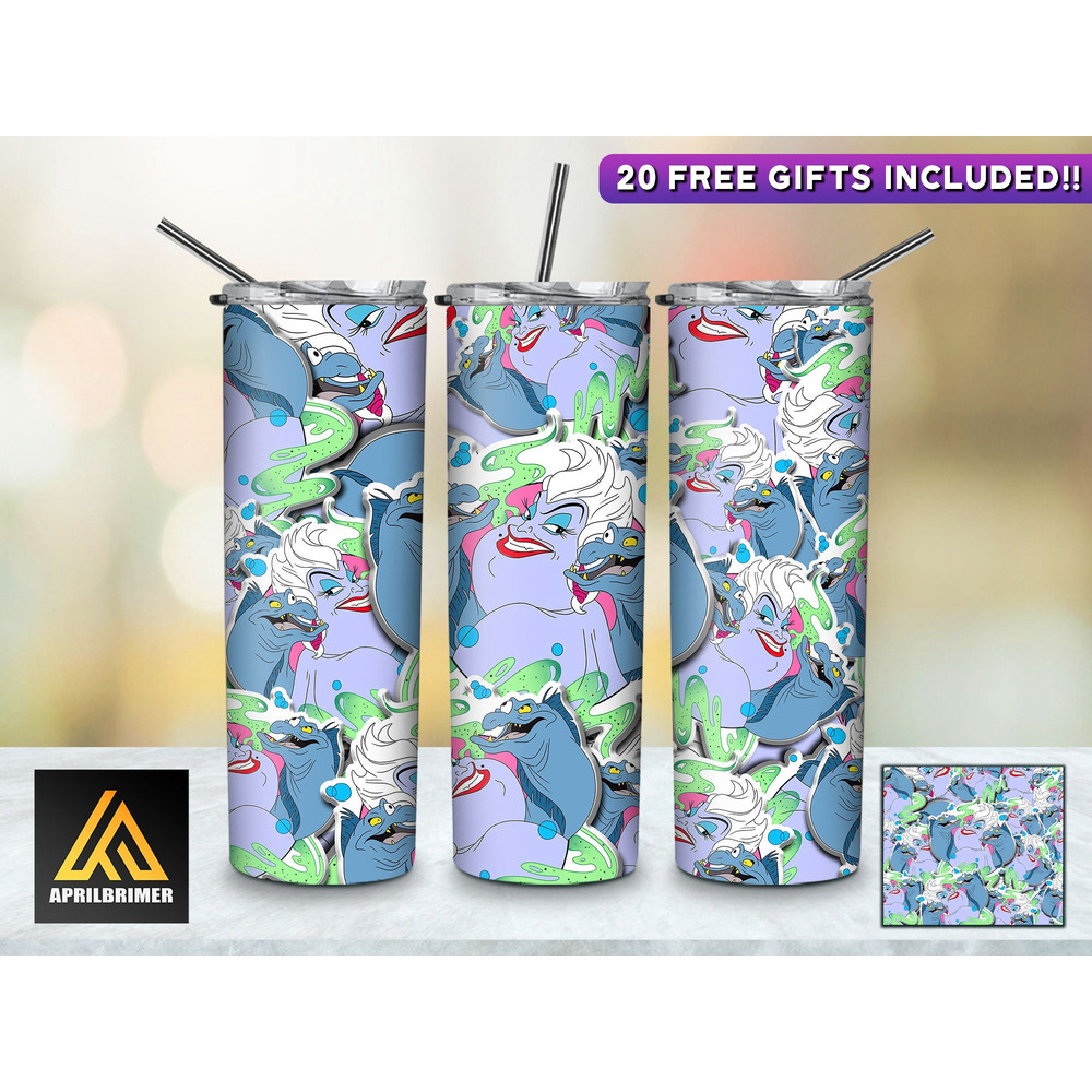Villains 20 Oz Skinny Tumbler StraightTapered Wrap Png Sublimation Design, Halloween Tumbler PNG File Digital Download.jpg