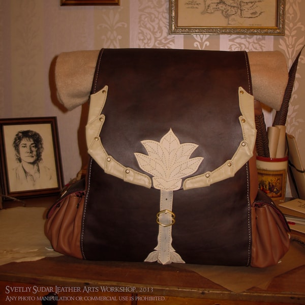Leather Hobbit's Backpack (inspired Bilbo Baggins) / LOTR - Inspire Uplift