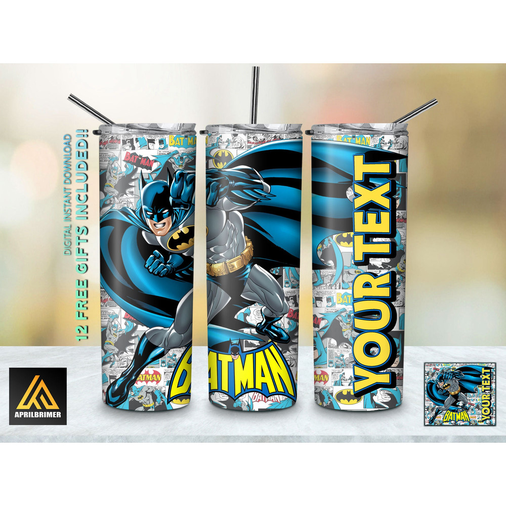 Personalized Super Hero 20 Oz Skinny Tumbler StraightTapered Wrap Png Sublimation Design, Custom Name Super Hero Tumbler PNG File-2.jpg