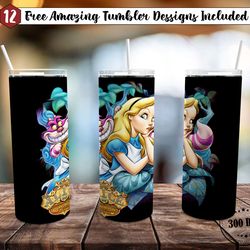 princess tumbler, princess girl birthday straighttapered wrap skinny tumbler, princess woman sublimation skinny tumbler