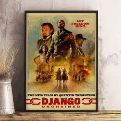 django unchained poster, movie poster, film poster, wall art, wall decor, prints, home decor, gunfire in dixie poster
