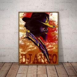 django unchained poster, movie poster, film poster, wall art, wall decor, prints, home decor, a slave's reckoning poster