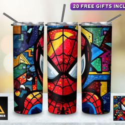 super hero tumbler,super hero spiderman straight tapered wrap skinny tumbler, super hero cool sublimation skinny tumbler