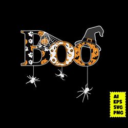 boo halloween svg, boo svg, bat svg, ghost svg, pumpkin svg, halloween svg, ai digital file