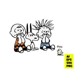 brown snoopy and friends halloween svg, snoopy and friends halloween svg, snoopy svg, halloween svg, ai digital file