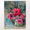 01 Small oil painting - Bright flower bouquet 5.7 - 7.3 in (14.5 - 18.7 cm)..jpg