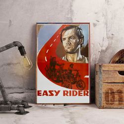 easy rider poster, movie poster, film poster, wall art, wall decor, prints, home decor, freedom's highway poster