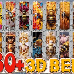 3d bee 20oz straight skinny tumbler sublimation bundle, 3d animal tumbler design bundle, tumbler sublimation designs, in