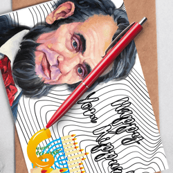 happy yom kippur! a digital greeting card with the leader abraham lincoln.