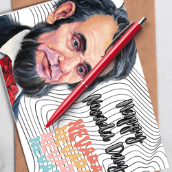 happy nevada day. a digital greeting card with the leader abraham lincoln.