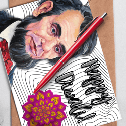 Happy Diwali! A digital greeting cardwith the leader Abraham Lincoln.