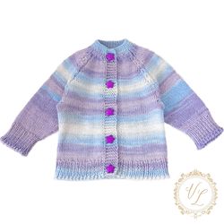 Baby Cardigan Knitting Pattern | PDF Knitting Pattern | Baby Cardigan | 0 to 4 years | V43