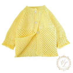 Cardigan Knitting Pattern | PDF Knitting Pattern | Baby Cardigan Pattern | 0 to 4 years | V70