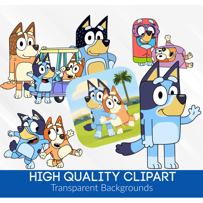 bluey birthday png clipart bundle.png