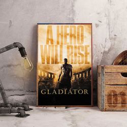 gladiator poster, movie poster, film poster, wall art, wall decor, prints, home decor, battlefield of honor poster
