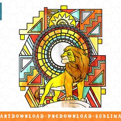 disney the lion king simba stained glass png, sublimation, digital download