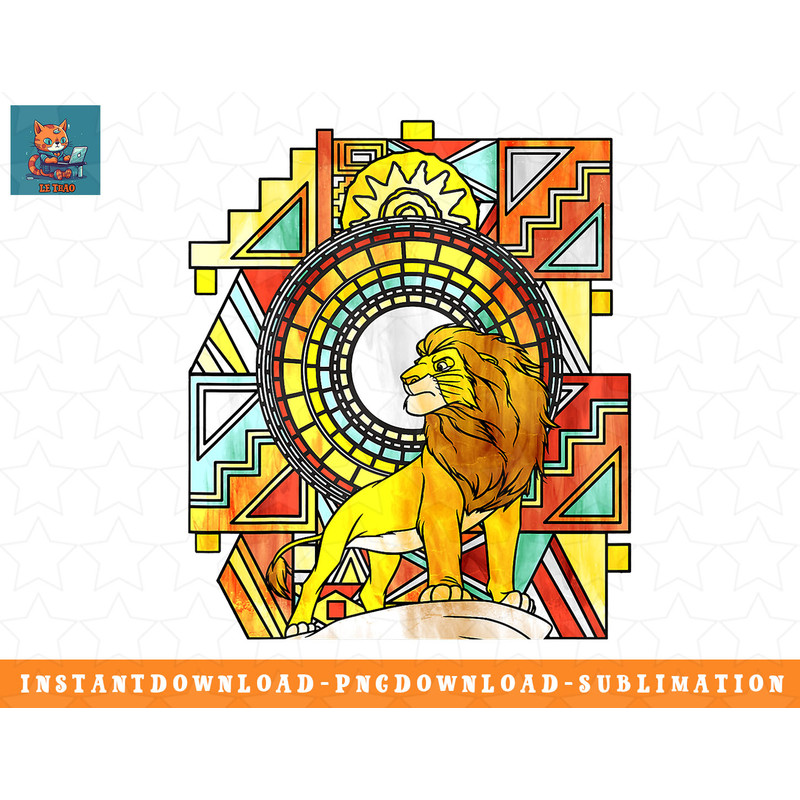 Disney The Lion King Simba Stained Glass png, sublimation, digital download.jpg
