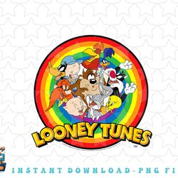 looney tunes pride group shot rainbow circle png, sublimation, digital download