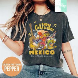 retro disney the three caballeros classic donald duck jose carioca panchito pistoles comfort colors shirt, birthday gift