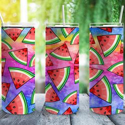 summer watermelon tumbler, summer watermelon skinny tumbler, watermelon tumbler