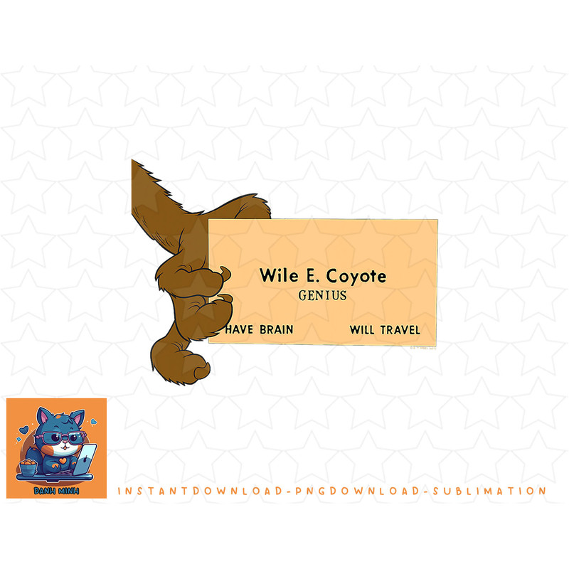 Looney Tunes Wile E. Coyote Genius png, sublimation, digital download.jpg